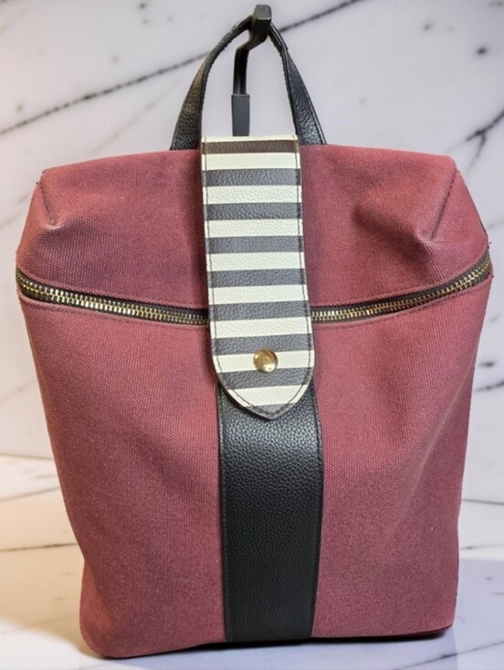 henri bendel Handbags - Henri Bendel Canvas Stripes Convertible Backpack